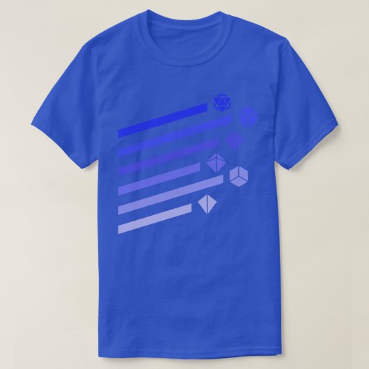 紫色の多面体サイコロセットヴィンテージ線テーブルトップPl Tシャツ (デザイン正面)