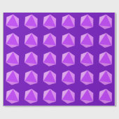 紫色の多面体サイコロ ラッピングペーパー (フラット)