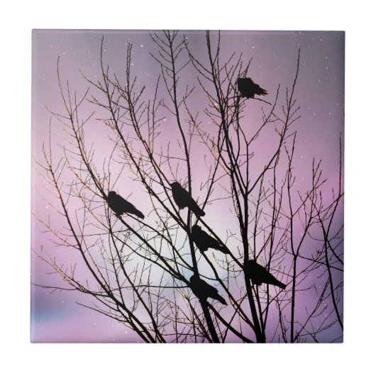 紫色の夜空 タイル (正面)