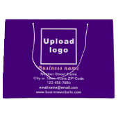 紫色の大きいサイズのビジネスブランド抱き枕 ラージペーパーバッグ (正面)