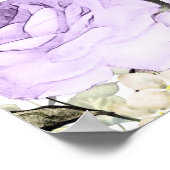 紫色の大きなフローラ9結婚テーブルの座席表 ポスター (角)