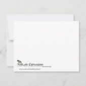 紫色の大切な孔雀、ティール(緑がかった色)および緑 出欠カード (裏面)