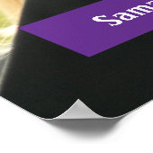 紫色の大学院のスクリプモダント写真ポスター ポスター (角)