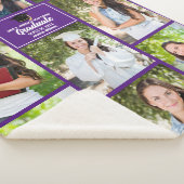 紫色の大学院フォトコラージュ卒業 シェルパブランケット (3/4)