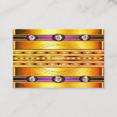 紫色の大理石のパターンと派手な明るい黄金 名刺 (正面)