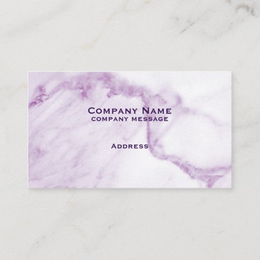 紫色の大理石の名刺 名刺 (裏面)