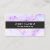 紫色の大理石テクスチャの背景 名刺 (正面)