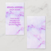 紫色の大理石テクスチャ 名刺 (正面/裏面)