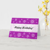 紫色の大理石 – 花と カード (黄色い花)