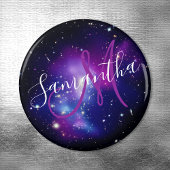 紫色の天体宇宙モノグラムの写真 マグネット