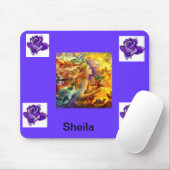 紫色の天使のマウスパッド マウスパッド (マウス)