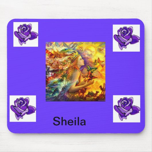 紫色の天使のマウスパッド マウスパッド (正面)
