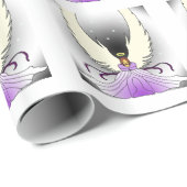 紫色の天使の包装紙 ラッピングペーパー (ロールコーナー)