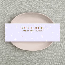 紫色の天星スタッドイヤリングディスプレイカード スキニー名刺