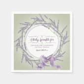 紫色の女の子のベビー散水カラーラベンダーアート スタンダードカクテルナプキン (正面)