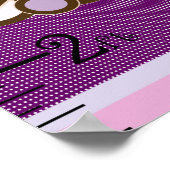 紫色の女の子の動物の保成長のグラフ8x44! ポスター (角)