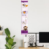 紫色の女の子の動物の保成長のグラフ8x44! ポスター (ホームオフィス)