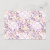 紫色の女の子の熱気の気球はベビーの挿入物のために予約します エンクロージャーカード (裏面)