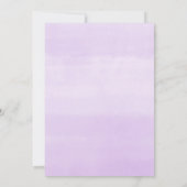 紫色の女の子のsipと参照、フローララベンダー薄紫 招待状 (裏面)