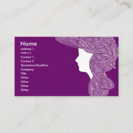 紫色の女性名刺 名刺
