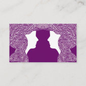 紫色の女性名刺 名刺 (裏面)