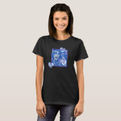 紫色の女神ブルーの女神アートワーク自然 Tシャツ (正面フル)