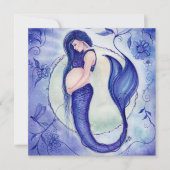 紫色の妊娠ベビーシャワー招待状バイルネ 招待状 (正面)