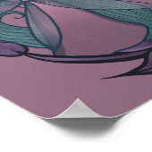 紫色の妖精の蝶の女神の妖精アート ポスター (角)