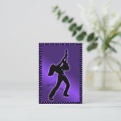 "紫色の威厳のあるな"ぽっちゃりしたカード 名刺 (スタンド正面)