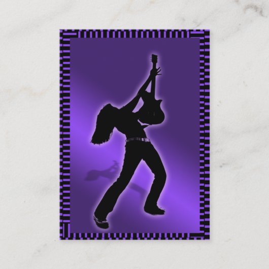 "紫色の威厳のあるな"ぽっちゃりしたカード 名刺 (正面)