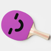 紫色の嬉しそうな顔 卓球ラケット (横)