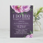 紫色の子牡丹はバーベキューカップルのシャワーを行う 招待状 (スタンド正面)