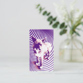 紫色の子犬 名刺 (スタンド正面)