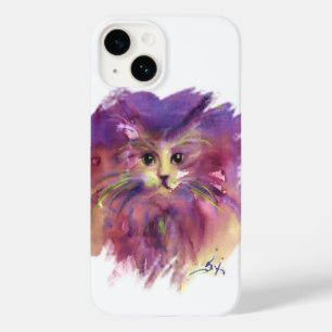 紫色の子猫,子猫のポートレート,白 Case-Mate iPhone 14ケース