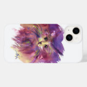 紫色の子猫,子猫のポートレート,白 Case-Mate iPhoneケース (裏面 (横))