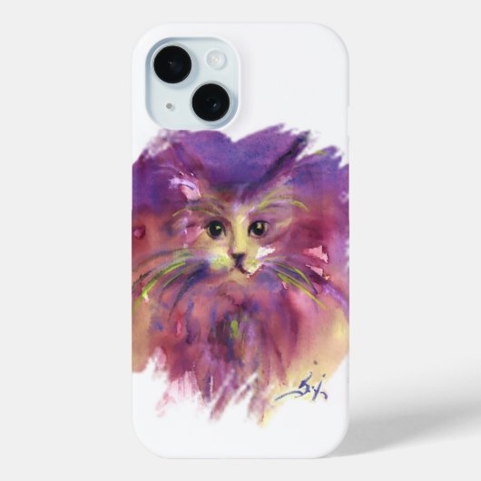 紫色の子猫,子猫のポートレート,白 Case-Mate iPhoneケース (裏面)