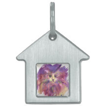 紫色の子猫、子猫ポートレート