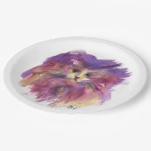 紫色の子猫、子猫ポートレート ペーパープレート (アングル)