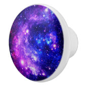 紫色の宇宙の星 セラミックノブ (右)
