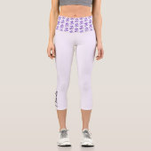 紫色の宇宙オムシンボルハイウェストカプリレギンス カプリレギンス (正面)