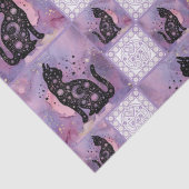 紫色の宇宙猫パッチワーク 薄葉紙 (詳細)