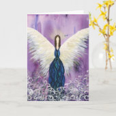 紫色の守り神 カード (黄色い花)