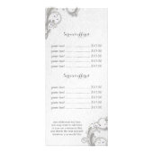 紫色の宝石との銀製のグリッターはスパのサロンを設計します ラックカード (裏面)