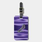 紫色の宝石のサテンのハイヒールの靴の水晶 ラゲッジタグ (正面縦)