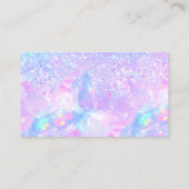 紫色の宝石のフェイクグリッター感謝していユー 名刺 (裏面)