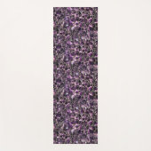 紫色の宝石用原石の水晶プリント ヨガマット (正面)