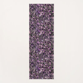 紫色の宝石用原石の水晶プリント ヨガマット