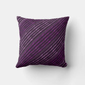 紫色の対角線装飾用クッション クッション (裏面)