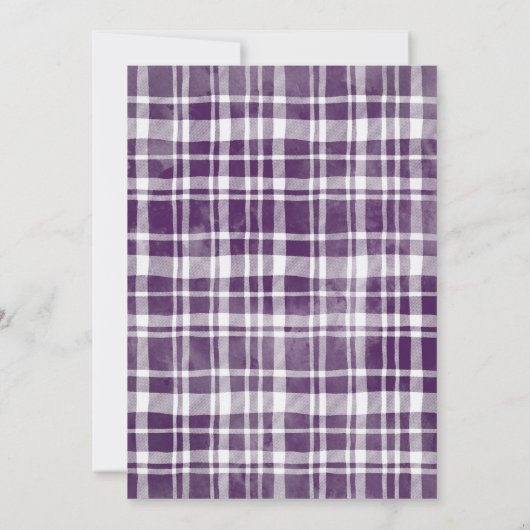 紫色の小さなかぼちゃの赤素朴ちゃんシャワー 招待状 (裏面)