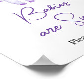 紫色の小さなブハロウィーンのベビーは甘い ポスター (角)